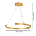 Celestia Round Chandelier - 1 Ring: 15.7" / 40cm / 30W / Warm White 3000K - Level Decor