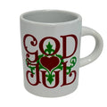 Ceramic Glögg Cup - God Jul Scroll