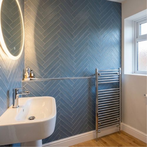 Chevron Blue Matt | 10mm X 1m X 2.4m