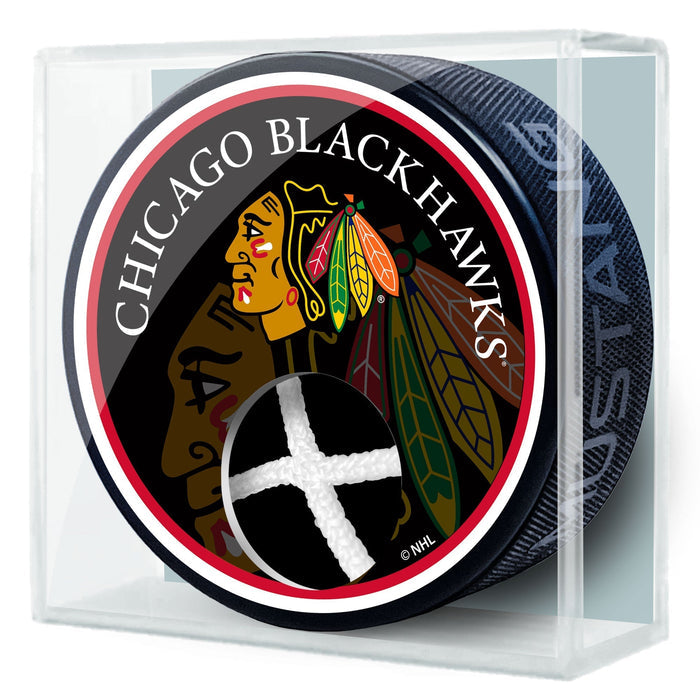 Chicago Blackhawks Puck - Game Used Net
