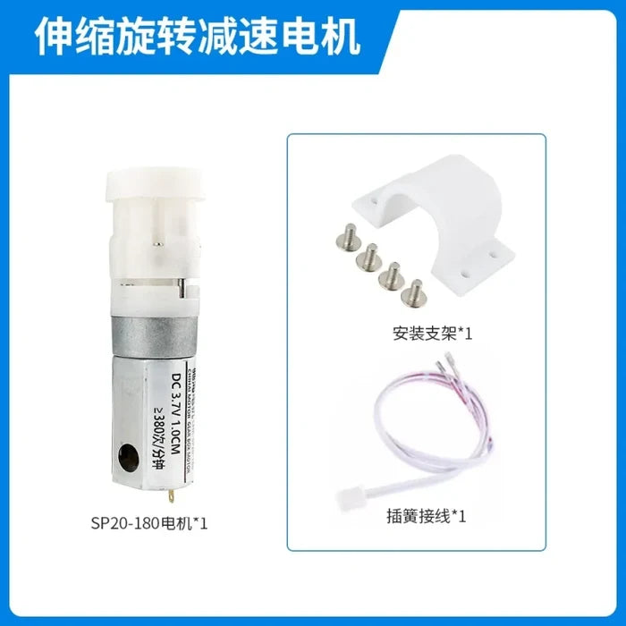 3.7v mini motor + female terminal wire +mounting bracket , 8mm stroke actuator, high speed linear motor,