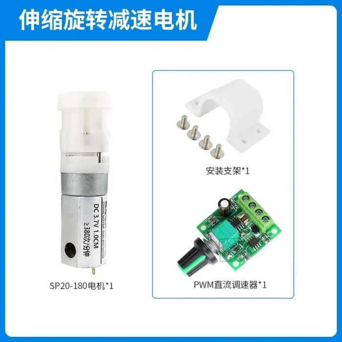 3.7v mini motor + mounting bracket +speed controller pwm , 8mm stroke actuator, high speed linear motor,