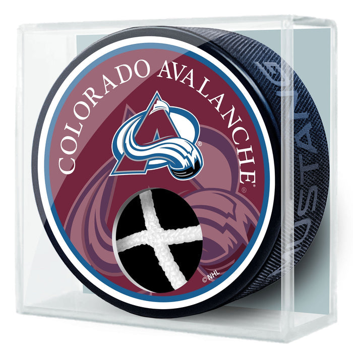 Colorado Avalanche Puck - Game Used Net