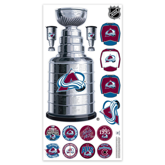 Colorado Avalanche Repositionable Wall Decal Set - STANLEY CUP