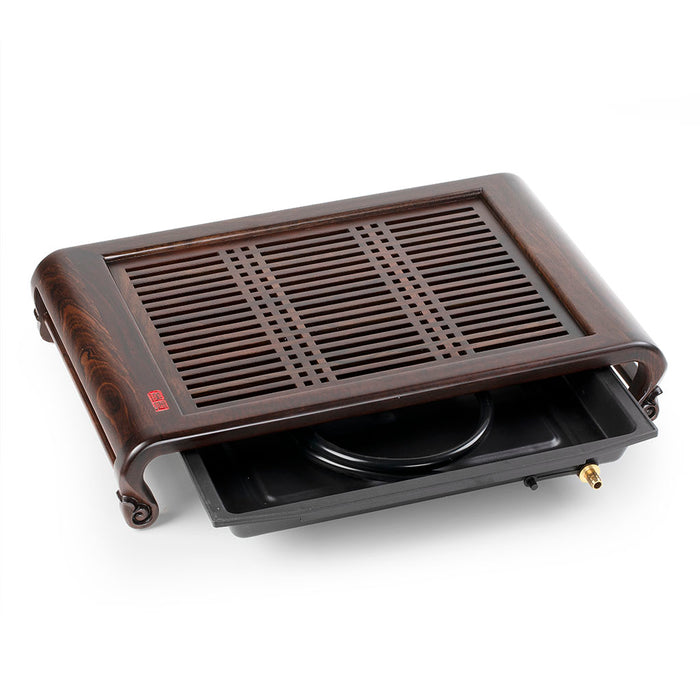 Compact Ebony Tea Tray 16.1*10.4*3.1in(41*26.5*8cm)