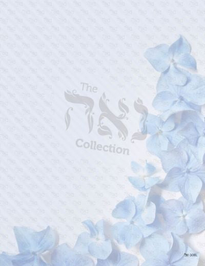 COMPUTER DESIGN PAPER: SKY BLUE FLORAL 8.5x11 10 sheet