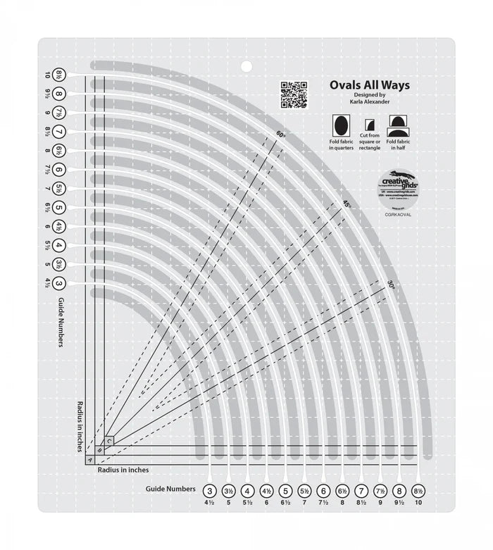 Creative Grids - Ovals All Ways Quilt Ruler