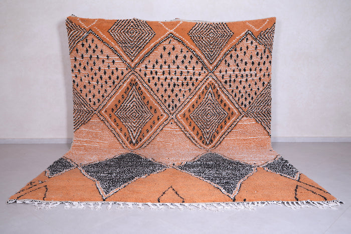 Orange Moroccan Rug - Hand Knotted Berber Rug - Custom Rug - custom moroccan rugs