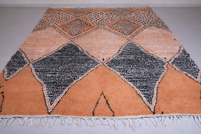 Orange Moroccan Rug - Hand Knotted Berber Rug - Custom Rug - custom moroccan rugs