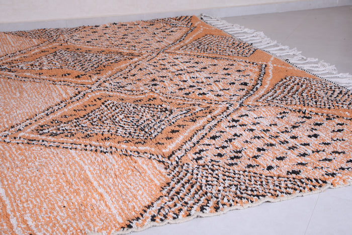Orange Moroccan Rug - Hand Knotted Berber Rug - Custom Rug - custom moroccan rugs