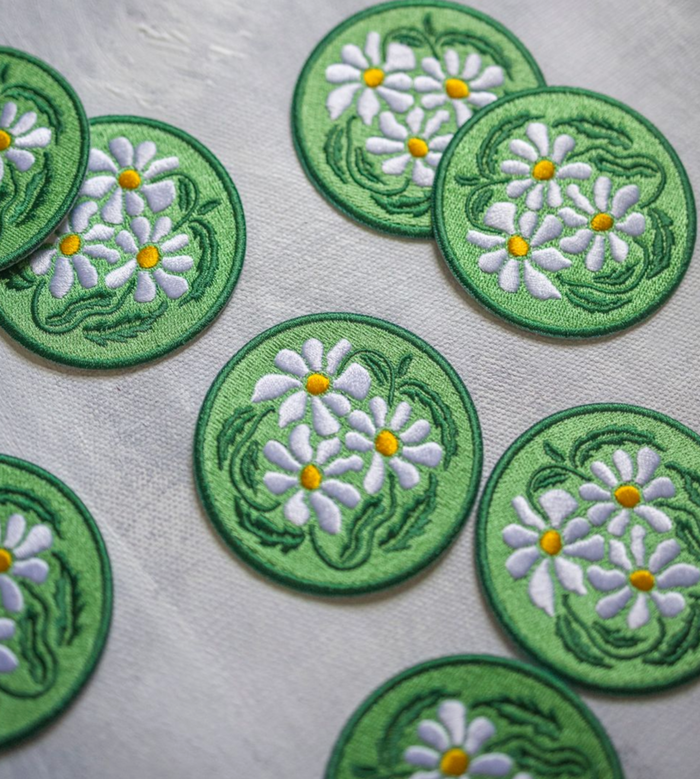 Daisies Embroidered Patch