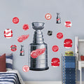 Detroit Red Wings Repositionable Wall Decal Set - STANLEY CUP