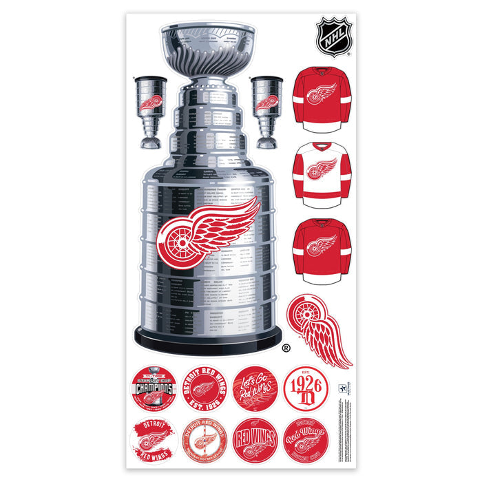Detroit Red Wings Repositionable Wall Decal Set - STANLEY CUP