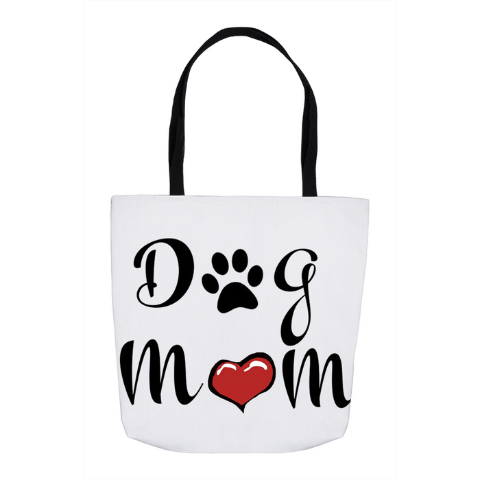 Dog Mom White Tote