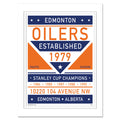 Edmonton Oilers Print - 12" x 16" Dual Tone Design