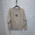 Embroidered Flower Crew Sweater