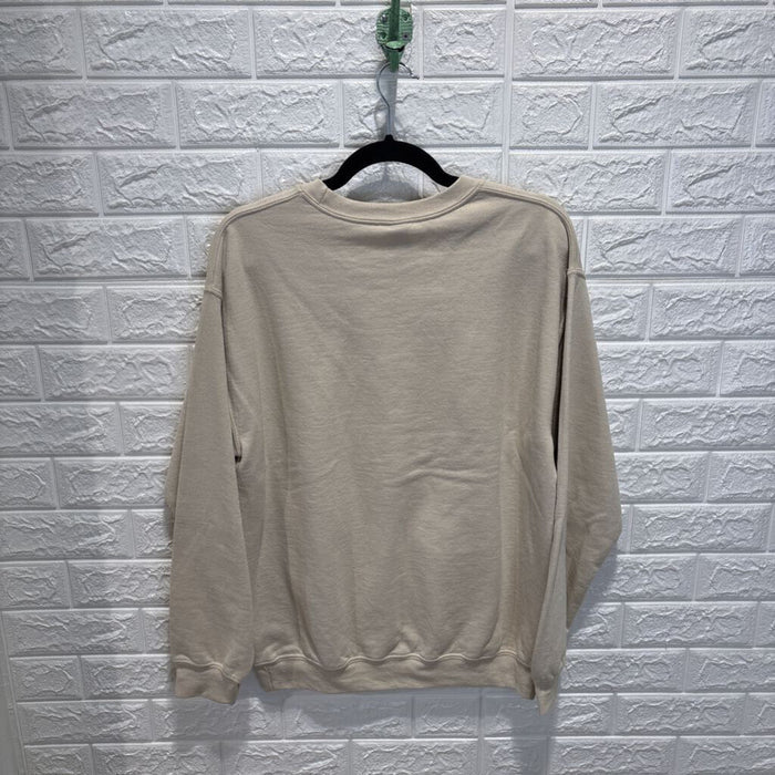 Embroidered Flower Crew Sweater