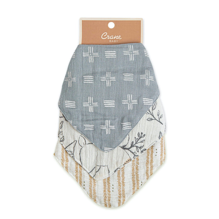 Ezra 3pc. Muslin Bib Set - Project Nursery