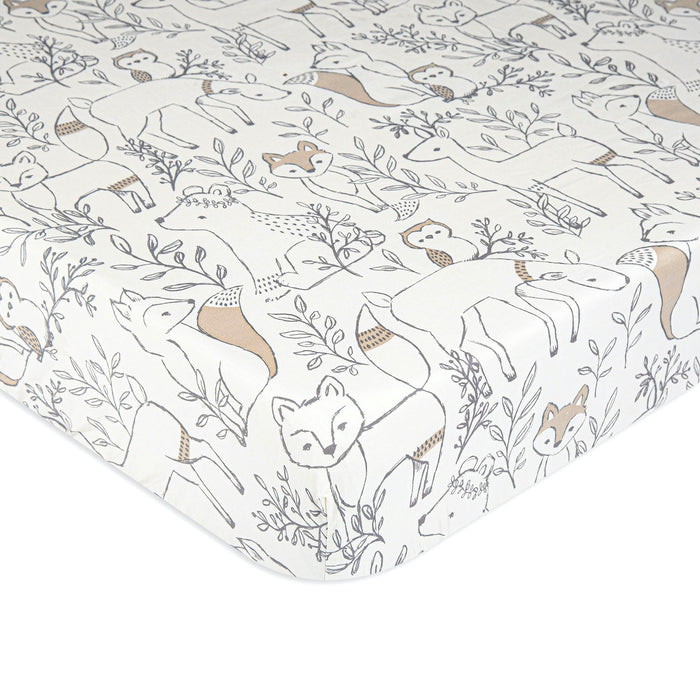 Ezra Woodland Crib Sheet - Project Nursery