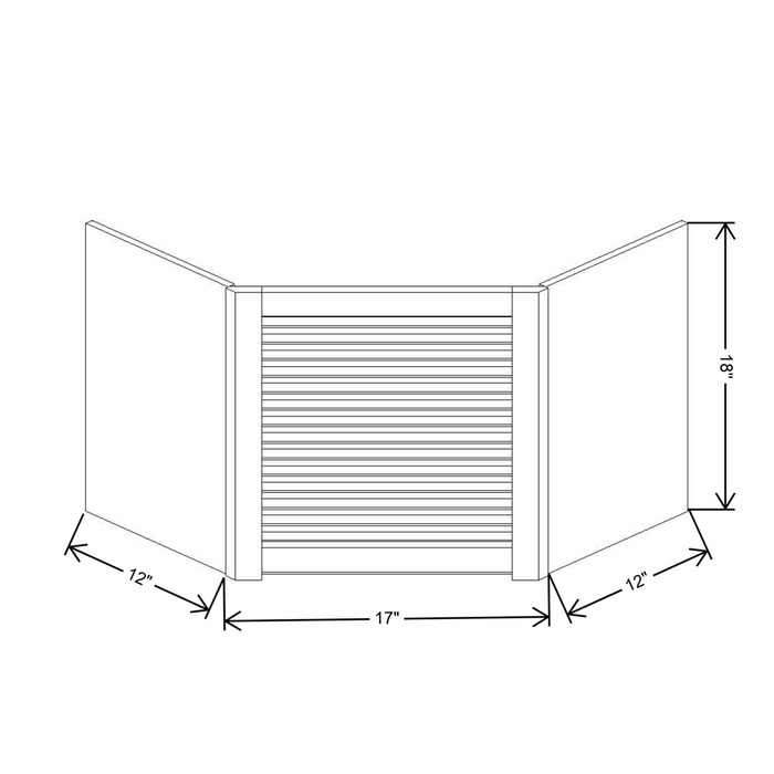 Fabuwood Allure Galaxy Frost Wall Appliance Garage Diagonal Corner 24"W x 18”H Cabinet