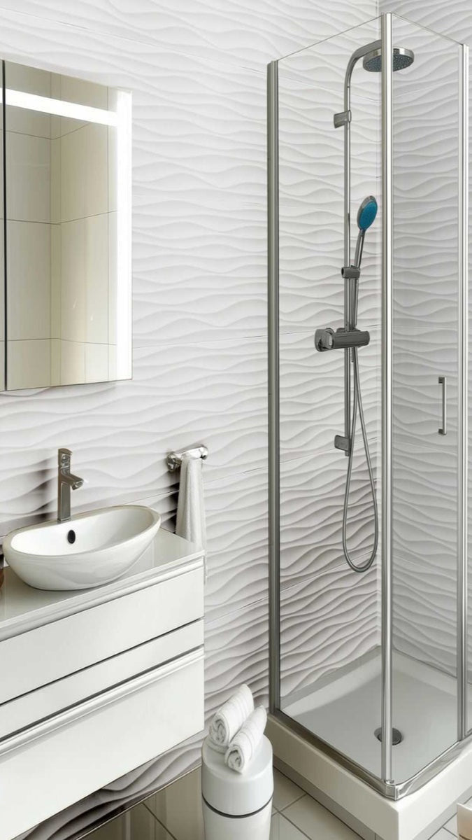 Full Tile Wave Matt Wall Panel | 1000mm x 2.4m x 10mm