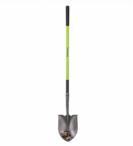 Green Thumb Round Point Garden Shovel Fiberglass Handle