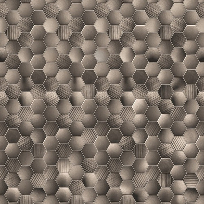 Hexagon Dream Bronze Modern Wall Panel | 1000mm x 2.4m x 10mm
