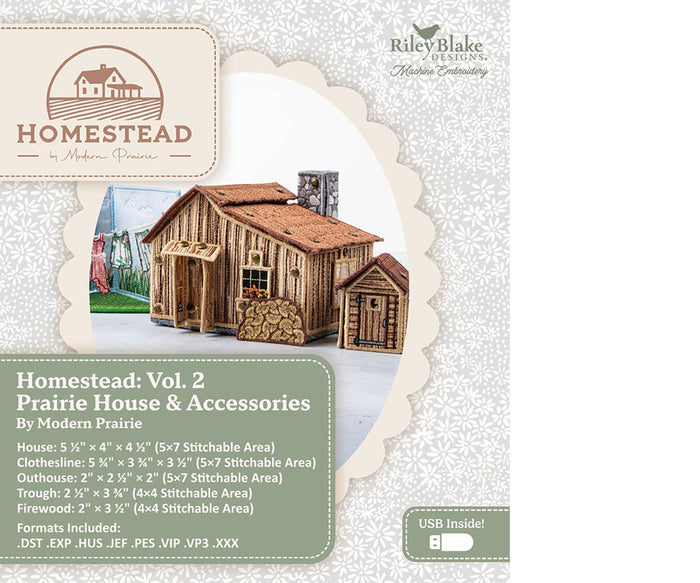 Homestead by Modern Prairie - Prairie House - Machine Embroidery - #2