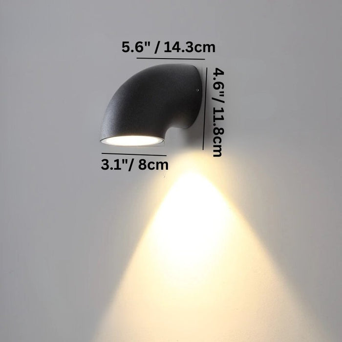 Hortus Outdoor Wall Lamp - 4.6" x 5.6" / 11.8cm x 14.3cm - 7W - Level Decor