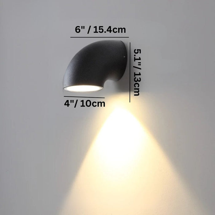 Hortus Outdoor Wall Lamp - 5.1" x 6.06" / 13cm x 15.4cm - 7W - Level Decor