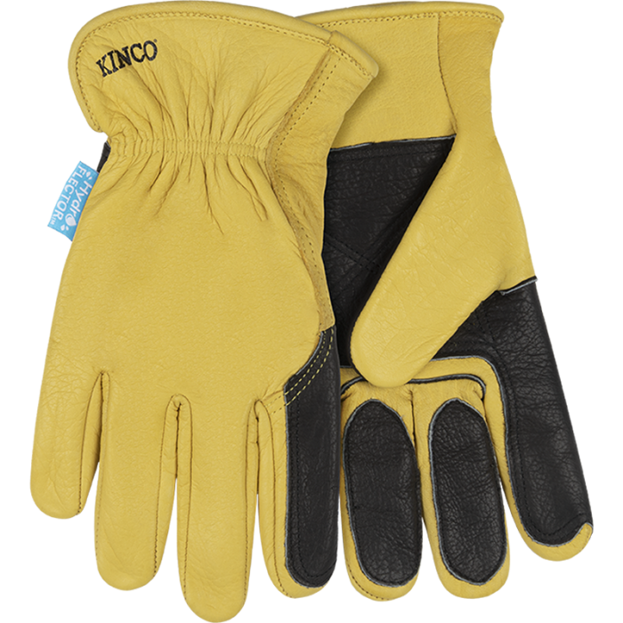 Kinco Hydroflector™ Water-Resistant Premium Grain Buffalo Driver With Double-Palm Glove