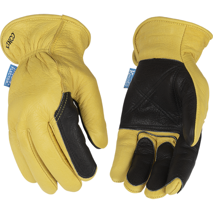 Kinco Hydroflector™ Water-Resistant Premium Grain Buffalo Driver With Double-Palm Glove