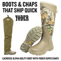 Lacrosse Alpha Agility Boot with Yoder Super Chaps