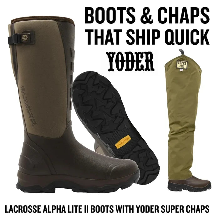 Lacrosse Alpha Lite II Boots with Yoder Super Chaps
