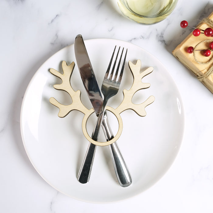 Laser Cut Antler Napkin Rings - Design: NR2NA