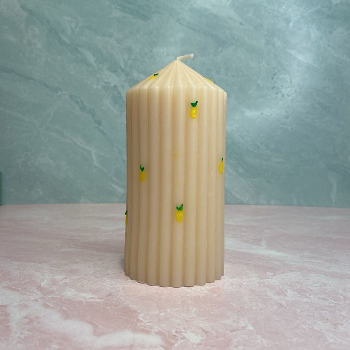 Lemon Pillar Candle