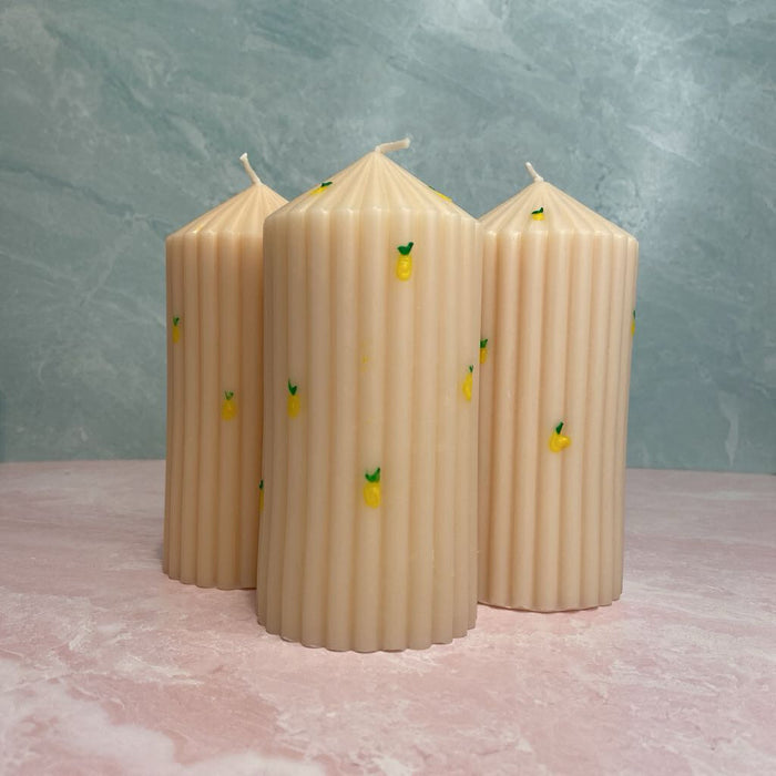 Lemon Pillar Candle
