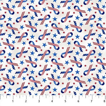 Liberty Ride Patriotic Ribbon Fabric  23434-10