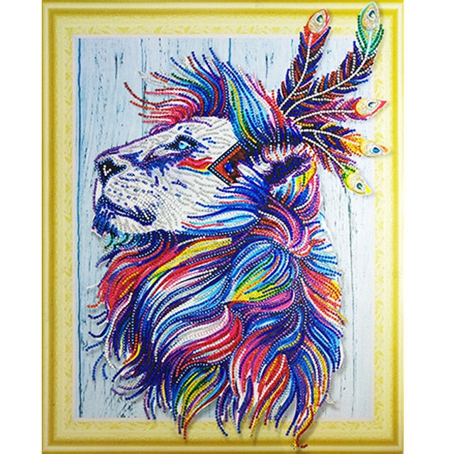 Lion Special Shaped Diamond Painting Kit - DIY
