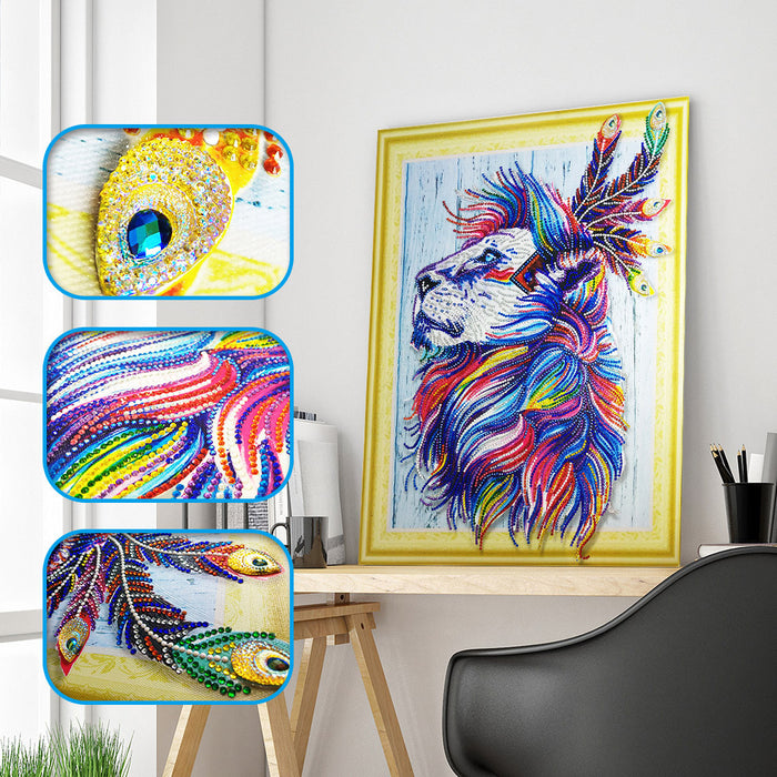 Lion Special Shaped Diamond Painting Kit - DIY