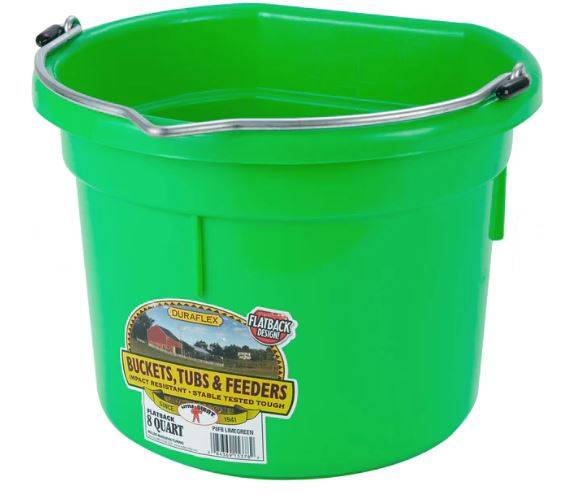 Miller 8 Qt Flat Back Plastic Bucket
