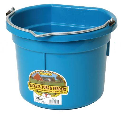 Miller 8 Qt Flat Back Plastic Bucket