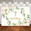 Mocsicka God Bless Gold Cross Baby Shower Party Decor-Mocsicka Party