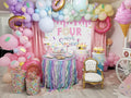 Mocsicka Sweet Donuts Happy 4th Birthday Party Backgrounds-Mocsicka Party