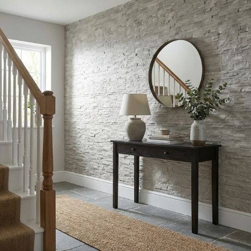 Natural Stone Light Grey Wall Panel 1000mm x 2.4m x 10mm