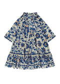 Nora Dress (Azure Alexandria Floral)