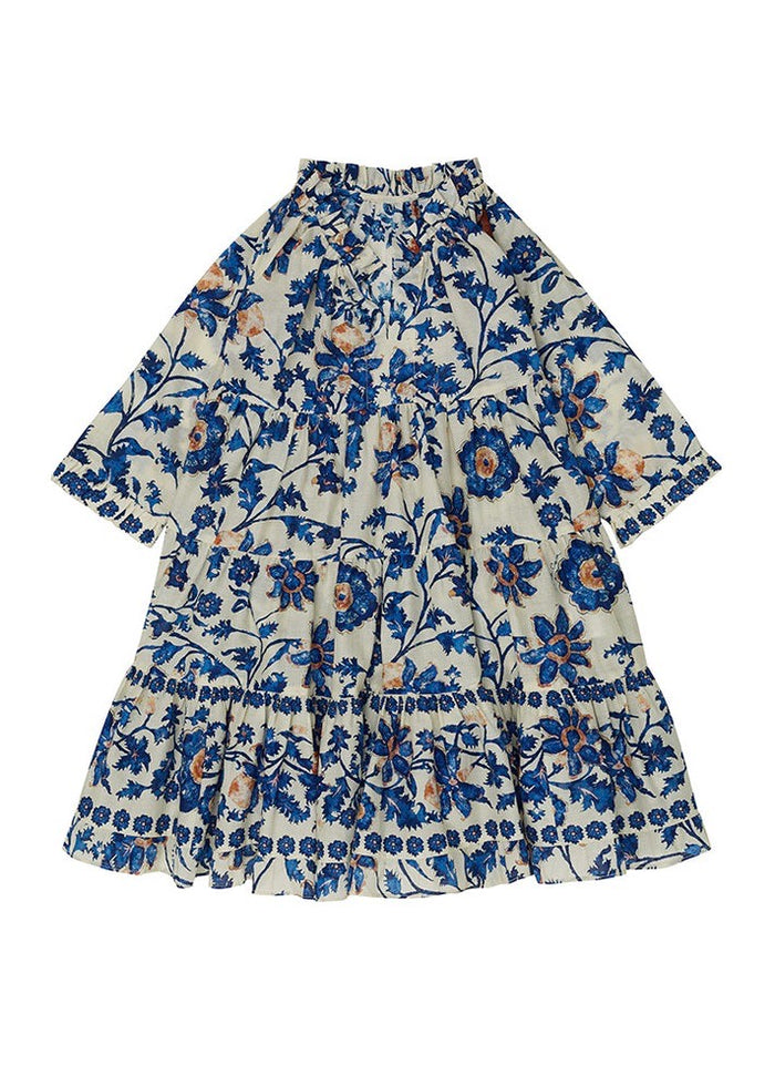 Nora Dress (Azure Alexandria Floral)