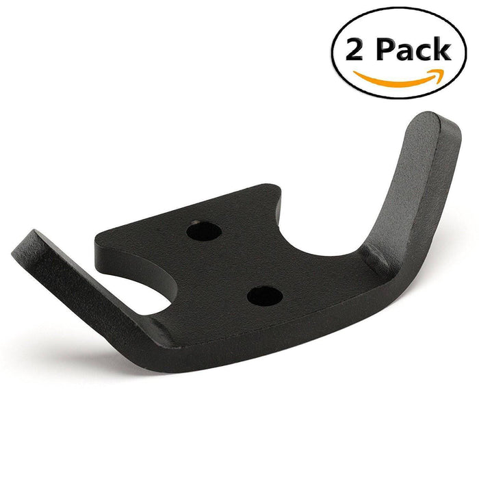 OFG - (2) Black Industrial Heavy Duty Coat Hooks