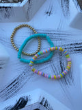 {PASTEL PEEPS} Mini-Heishi Bracelet Set {Set of 3}