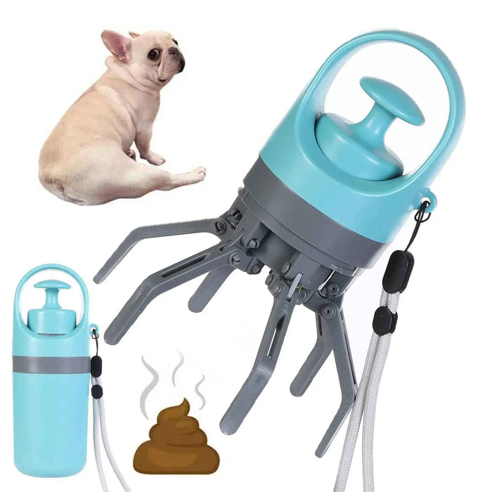 Portable Dog Pooper Scooper with Built-In Bag Holder